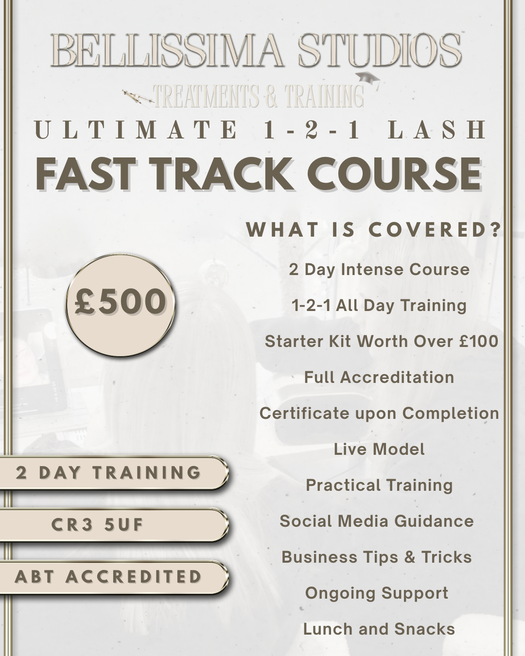 In Person 1-1 Fast Track Lash Course