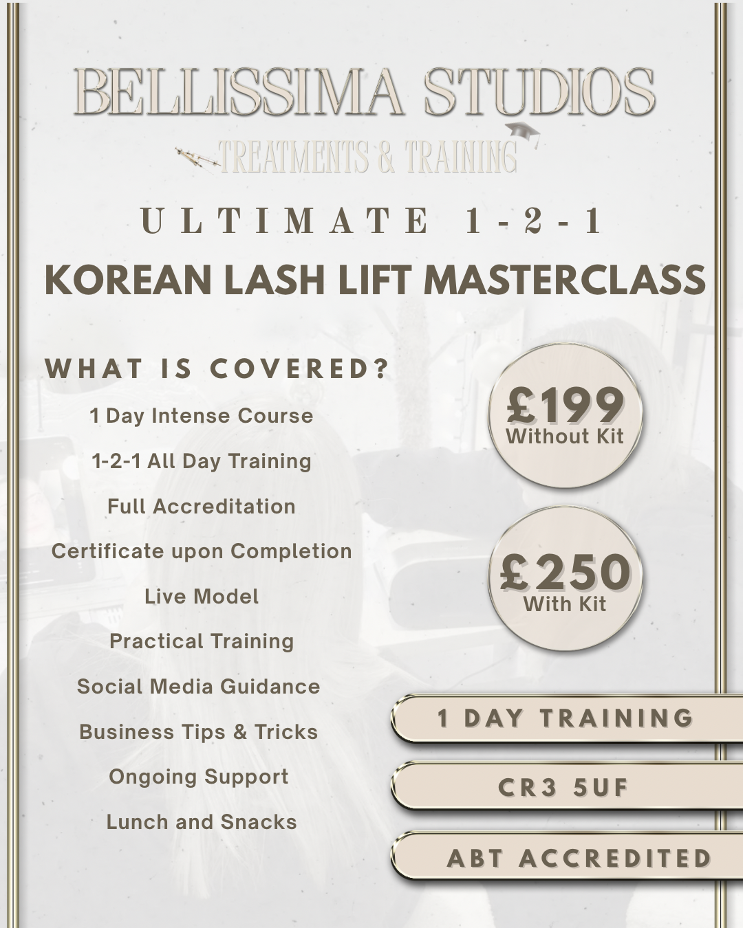 1-1 In Person Korean Lash Lift Masterclass